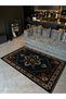 Green Antique Design Series Beige Detailed Patterned Vintage Decorative Carpet Antik26 - 4