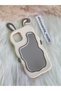 iPhone 15 Compatible Silicone Dumpling Case with Rabbit Ears and Mirror