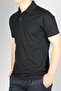 Men's Polo Neck Black T-Shirt - Short Sleeve, Button Closure24411243-011 - 5