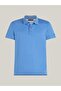 Men's Cotton Polo Collar Button Closure Short Sleeve Blue Polo Collar T-Shirt MW0MW31545-C30 - 5