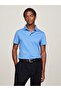 Men's Cotton Polo Collar Button Closure Short Sleeve Blue Polo Collar T-Shirt MW0MW31545-C30