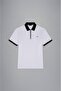 Men's Cotton Polo Collar Button Closure Short Sleeve White Polo Collar T-shirt24411319-010 - 5