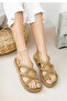 Rope cord wicker high rubber sole