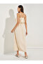Strappy Pleated Overlay Maxi Dress - 4