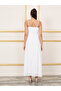 Sequin Detail Strappy A-Line Dress with Removable Cape Sleeves - 4