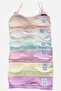 6-Piece Tutku Dondeza Ribbed Pastel Color String Strap Padded Training Bra Half Tank Top Bustier - 3