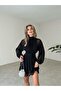 Stand Collar Chiffon Mini Dress