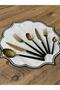 BLACK GOLD 42 PIECES 6 PERSON FORK KNIFE SPOON SET - 2