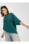 Oversized Embroidery Detail Exaggerated Sleeves T-Shirt - 5