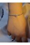 Zircon Embellished Heart Detail Adjustable Bracelet
