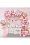 Luxury Pink Rose Gold Pink Foil Balloon Birthday Party Set Ornament - 2