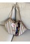 New Season Women's Shoulder Bag with Scarf and Straw Detail - 2