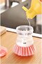 1 Piece Dishwashing Brush with Liquid Detergent Tank Cooker Pot Pan Kitchen Bathroom Cleaning Brush - 5