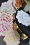 منديل كوكتيل رخامي مطرز (6 قطع)