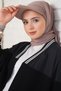 Ready-made Hijab Taupe color with Hat and Bonnet, Mink Color
