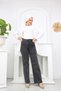 Women's High Waist Wide Leg Loose, Lycra Baggy Palazzo Jeans - 4