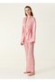 Women's Pink Pure Silk Pajamas Suit Set - 3