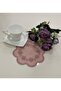 6 Pieces Linen Fabric Corded Embroidered Coffee Side Presentation Napkin & Coaster
