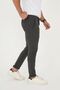 Men's Jogger Slimfit Waist Half Elastic Double Leg Anthracite Fabric Trousers - 4