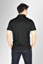 Men's Polo Neck Black T-Shirt - Short Sleeve, Button Closure24411243-011 - 6