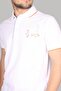 Men's White Polo Neck T-Shirt - Short Sleeve, Button Closure24411332-010 - 3