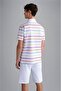 Men's Polo Neck Button Closure Short Sleeve White Polo Neck T-Shirt24411304-241 - 2