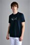 Men's Brand Logo Cotton Regular Fit Casual Navy Blue T-Shirt24411085-013