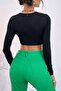 1710 Black Crop with Drop Detail on the Front - 6