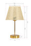 Yesna Hazeran Metal Legged Gold Lampshade Table Lamp - 2