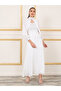 Sequin Detail Strappy A-Line Dress with Removable Cape Sleeves