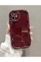 iPhone 11 Burgundy Color Solid Wavy Pattern Case
