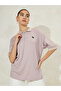 Oversized Solid Ribbed Polo T-Shirt