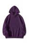 Purple Unisex Oversize Hooded Kangaroo Pocket Sonic Printed Sweatshirt Hoodie - 2