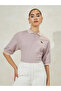 Oversized Solid Ribbed Polo T-Shirt - 2
