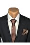 Limited Edition Brown Satin Hand-Stitched Tie & Handkerchief