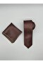 Limited Edition Brown Satin Hand-Stitched Tie & Handkerchief - 5