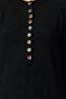 Black Balloon Sleeves Soft Textured Buttoned Knitwear Dress Tctaw25Eb00028 - 3