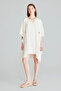 Striped Linen Textured Kimono -Ecru - 2