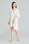Striped Linen Textured Kimono -Ecru - 4