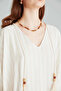 Striped Linen Textured Kimono -Ecru - 7