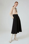 Flared Long Skirt - Black - 2