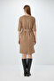 Suede Dress - Camel - 5