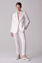 Single Button Satin Jacket - Ecru - 3