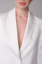 Single Button Satin Jacket - Ecru - 5