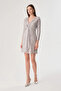 Sequin Knotted Dress - Silver