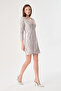 Sequin Knotted Dress - Silver - 3