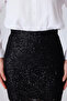Sequined Mini Skirt - Black - 5