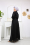 Elegant Stone Detailed Hijab Special Occasion Evening Dress - 4
