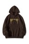Brown Unisex Oversized Hoodie - Pallbearer Printed 3 Thread Ş Fleece-Lined Streetwear Sweatshirt - 2