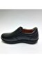 Bemsa Black Genuine Leather Anatomical Sole Laceless Orthopedic Men's Shoes Easy-Walk 522 - 2